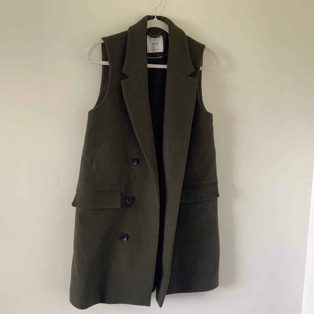 Mango Sleeveless Wool Gilet Coat